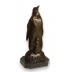 Pingouin et son petit en bronze, socle en marbre