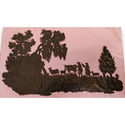 Découpage genevois scène pastorale