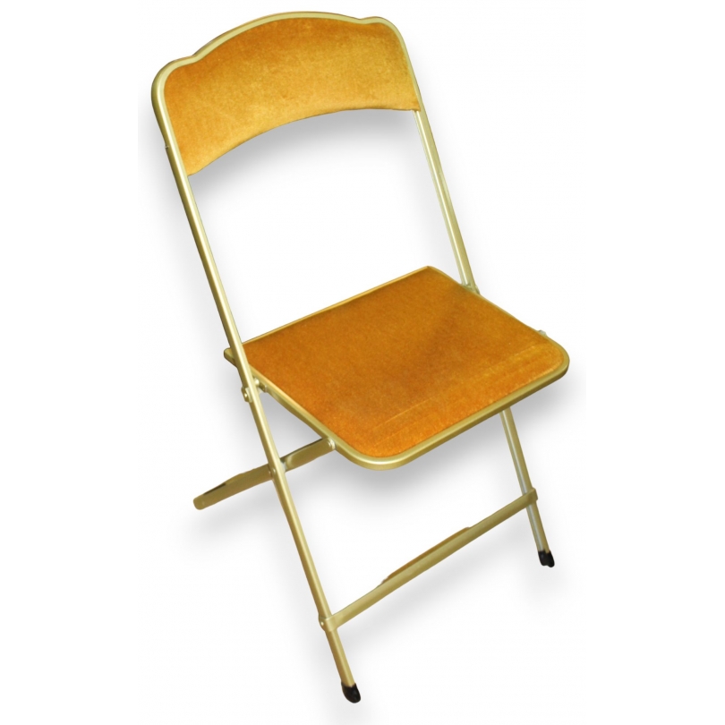 Chaise pliable CHAISOR velours jaune
