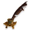 Encrier en porcelaine avec monture en bronze