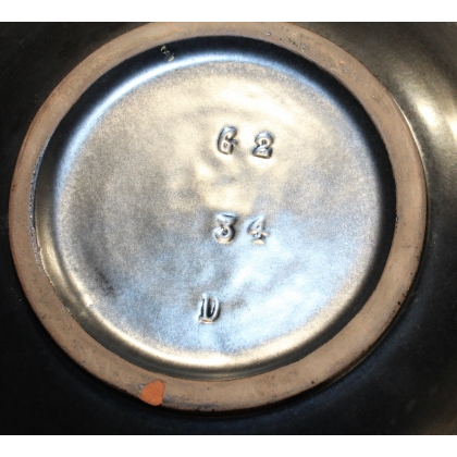 Large anthracite-coloured Poterie du Léman dish