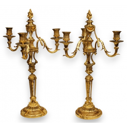 Pair of French Louis XVI candelabra