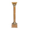 Colonne en marbre jaune plateau en bois faux marbre