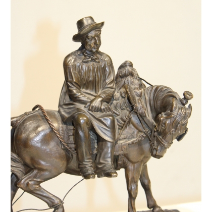 Bronze sculpture ‘The Farmer’, signed TH GECHTER