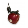 Grenouille couchée sur une pomme en bronze