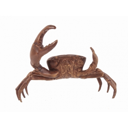 Crabe pince droite plus grande en bronze