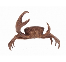 Crabe pince droite plus grande en bronze