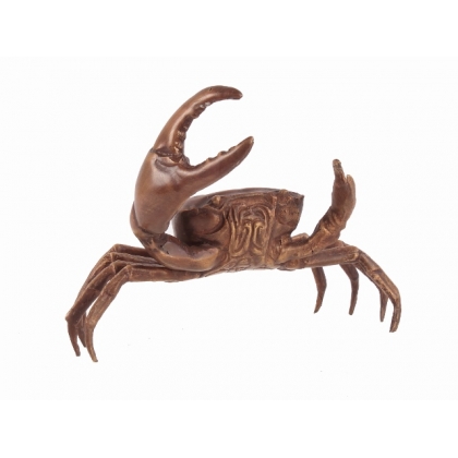 Crabe pince droite plus grande en bronze