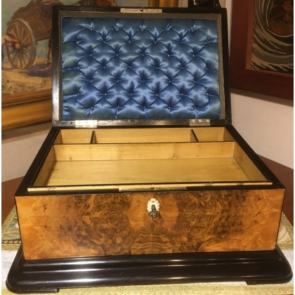 Rectangular box made from elm burl