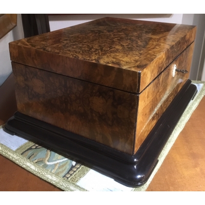 Rectangular box made from elm burl