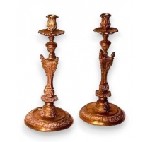 Pair of Louis XIV style candle