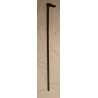 Canne poignée chien pointer en bois sculpté
