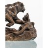 Bronze \"Panthère surprenant un zibeth\" signé BARYE