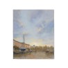 Tableau \"Quai Gustave-Ador\" signé DELAPIERRE