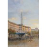 Tableau \"Quai Gustave-Ador\" signé DELAPIERRE