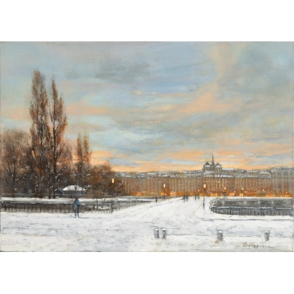 Tableau \"L\'île Rousseau\" signé DELAPIERRE