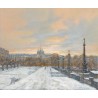 Tableau \"Au quai Gustave-Ador\" signé DELAPIERRE