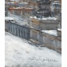 Tableau \"Au quai Gustave-Ador\" signé DELAPIERRE