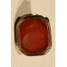 Seal set with a carved intaglio on carnelian