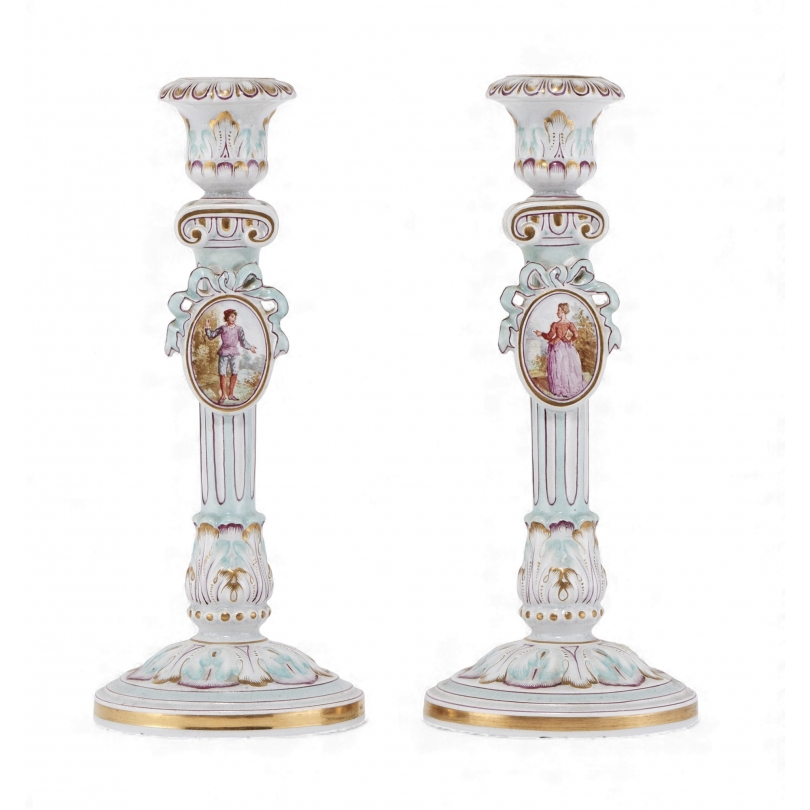 A pair of candlesticks by Majorelle