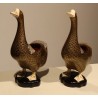 Paire de canards en laque et ivoire