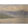 Tableau \"Le Lavaux\" signé E D. DE MADELIN