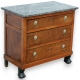 Empire commode with 3 drawers.