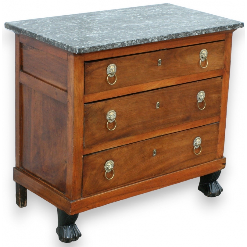 Empire commode with 3 drawers.