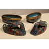 Couple de canards en bronze cloisonné