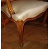 Fauteuil style Louis XV à dossier plat