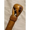 Canne monoxyle pommeau boule sculptée