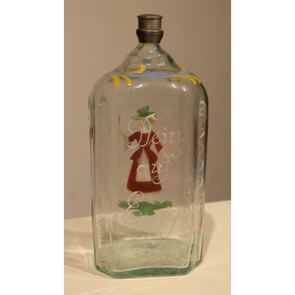 "Flüeli" glass bottle with a 'Bergère' design