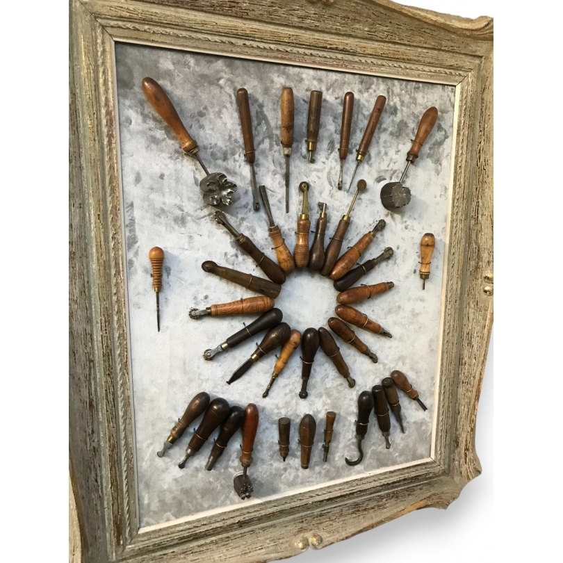 Lot de 37 outils à main anciens