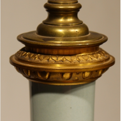 Lampe en porcelaine céladon de Sèvres