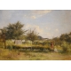 Table "a View of an orchard", signed L. GAUD