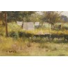 Painting entitled ‘View of an Orchard’, signed L. GAUD