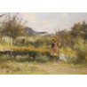 Painting entitled ‘View of an Orchard’, signed L. GAUD