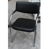 Fauteuil VISAVIS en cuir noir par CITTERIO