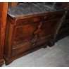 Commode Louis-Philippe, 4 tiroirs, dessus marbre