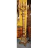 Paire de torchères en bois sculpté et bronze