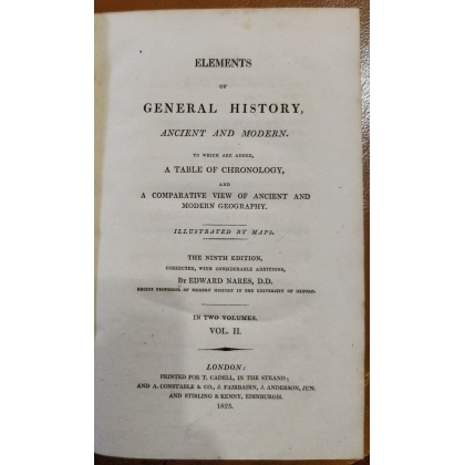 Livres "Elements of General History", Tomes 2 & 3