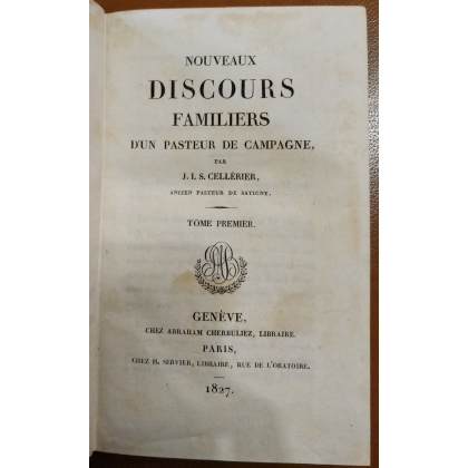 Livre "Discours familiers"