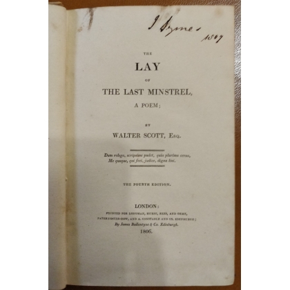 Livre "Lay of the last minstrel"