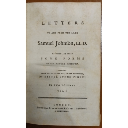 Livres \"Johnson\'s Letters\" 2 Tomes