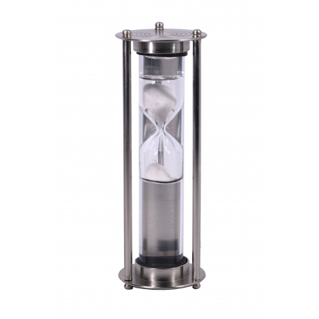 A marine hourglass floating in a liquid