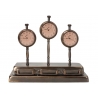 Pendule de bureau "Trois fuseaux horaires"