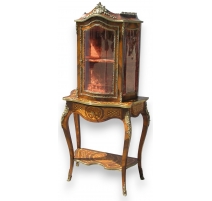 Louis XV inlaid display cabine