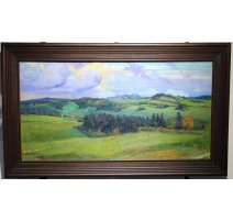 La "tabla de Paisaje de las montañas del Jura", firmado en La ÉPLATTENIER