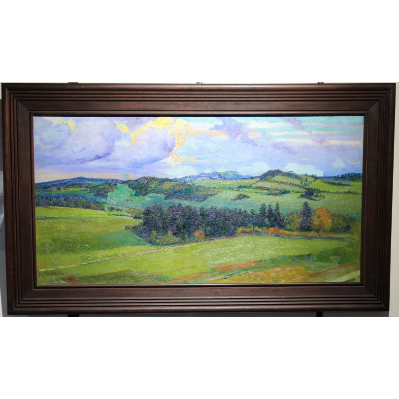 Tableau "Paysage du Jura" signé L'ÉPLATTENIER