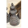 Paire de chenets Louis-Philippe double toupie